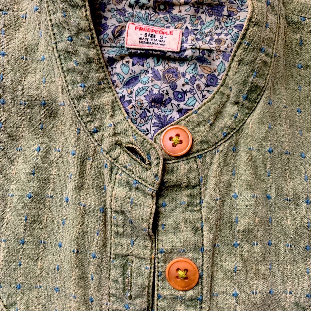Free people “vintage” green jacket